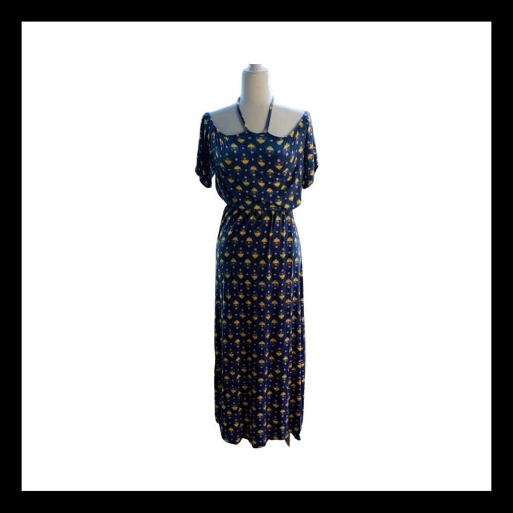 NWT Poof New York Flower Print Summer Maxi Dress M